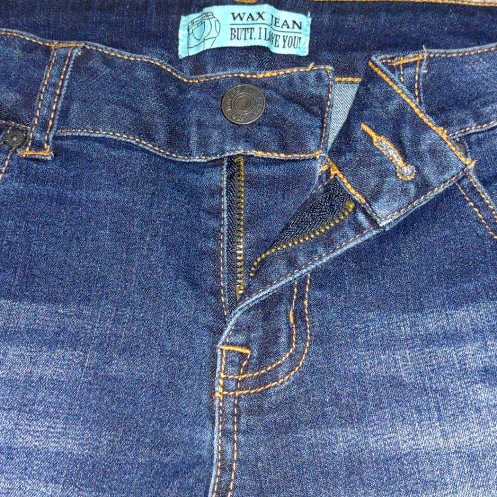Wax jean shorts